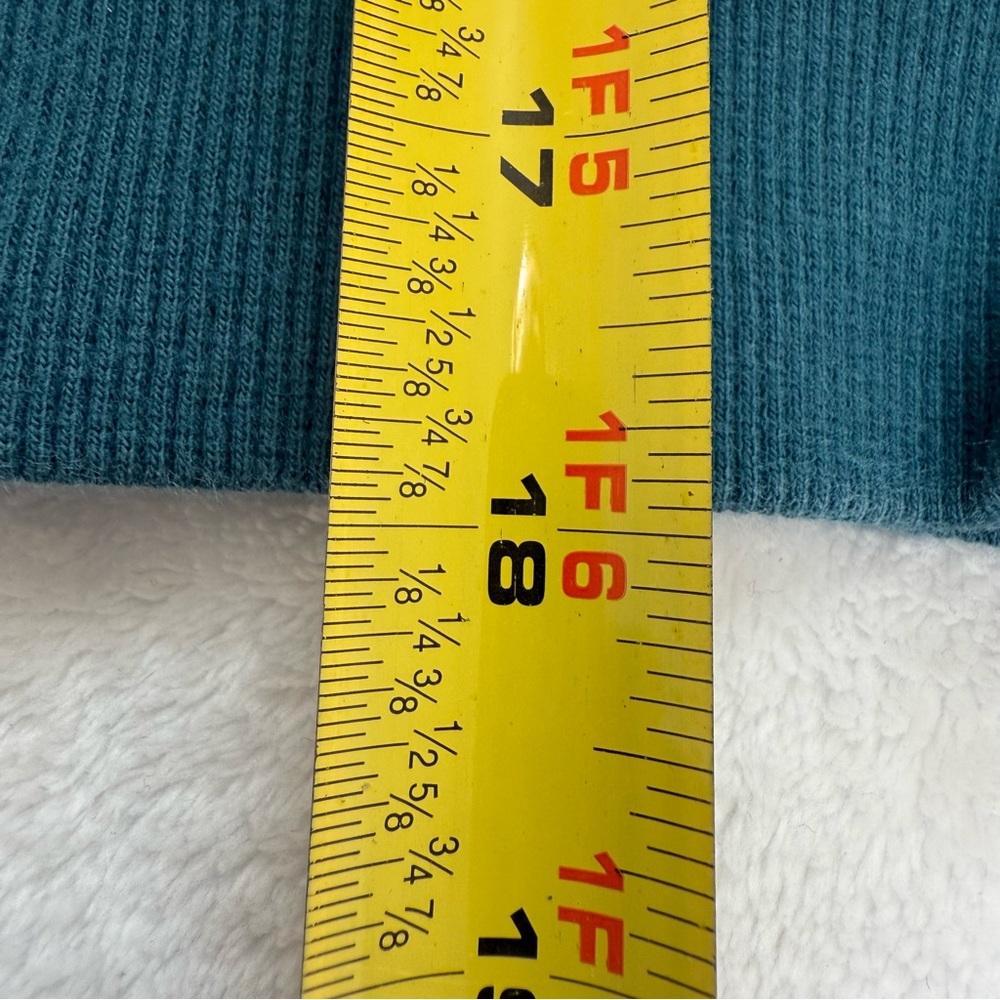 Fabletics Teal Malia Polar Fleece Pullover Textured Fuzzy Crew Neck - Picture 10 of 11